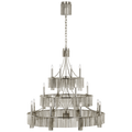 Sutton 50" Three Tier Chandelier | Polished Nickel