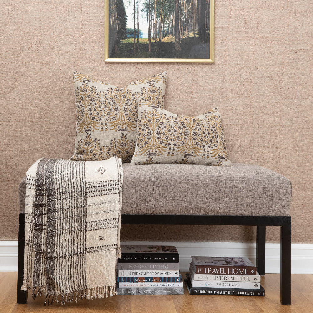 Fleur Mustard Saffron Pillow