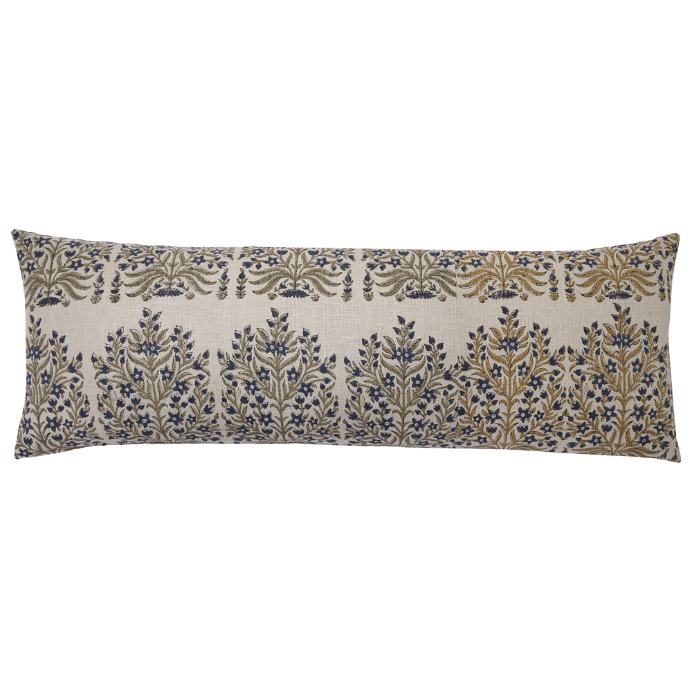 Fleur Olive Indigo Pillow