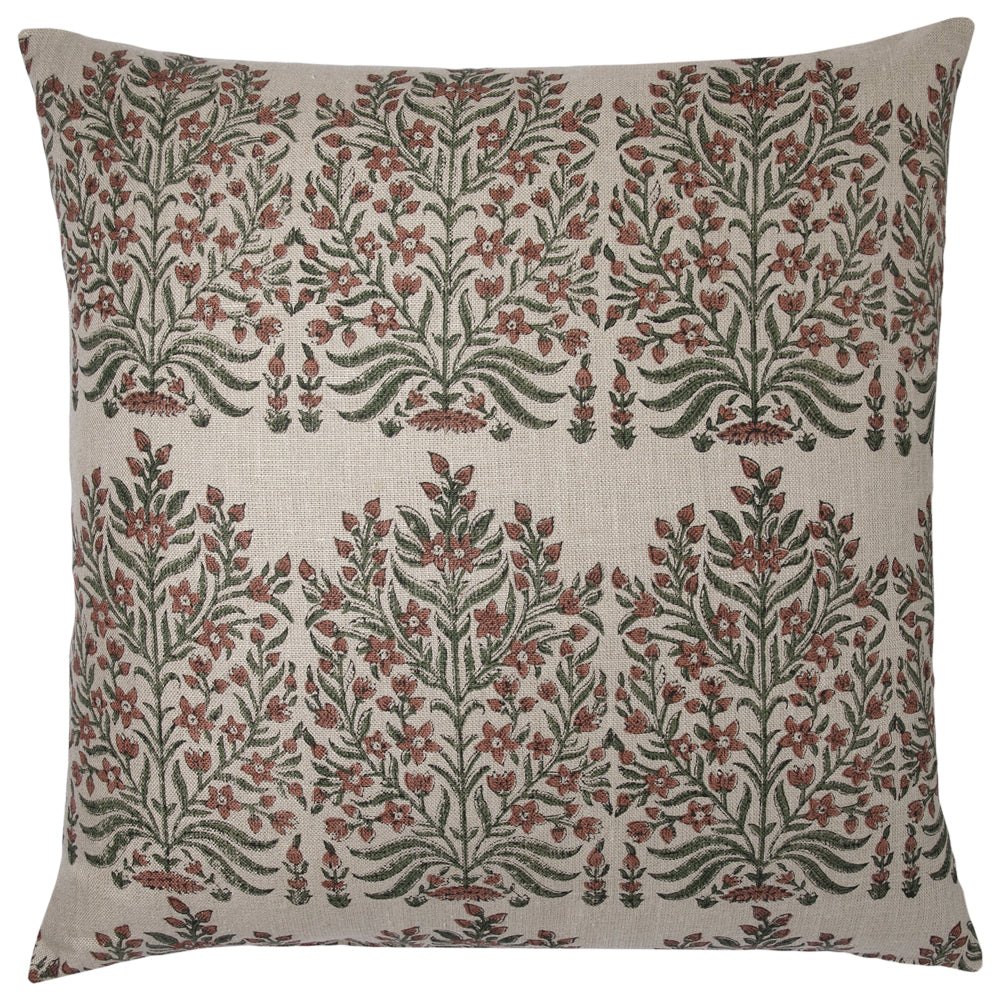 Fleur Saffron Olive Pillow