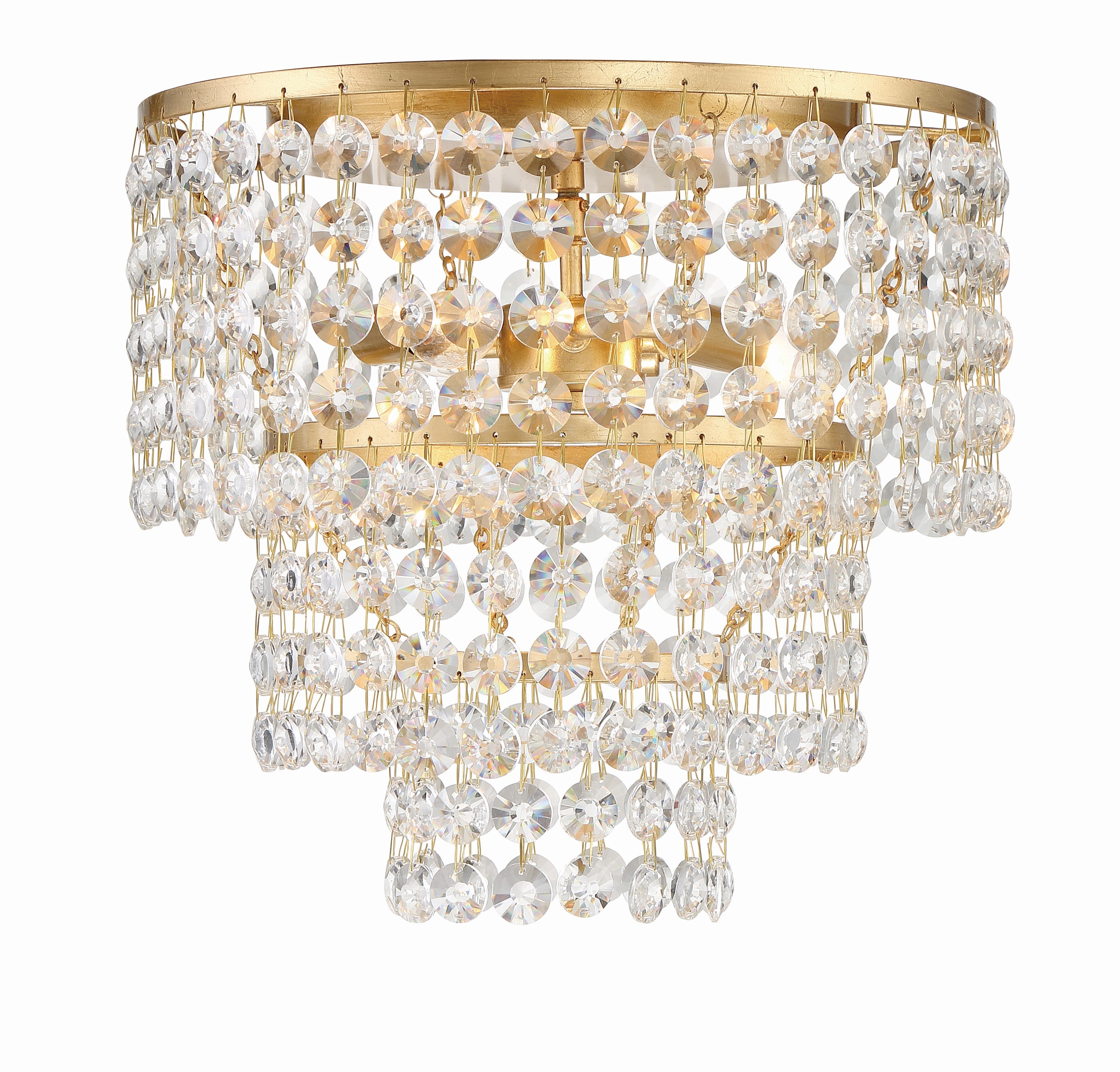 Gabrielle 14'' Antique Gold Flush Mount