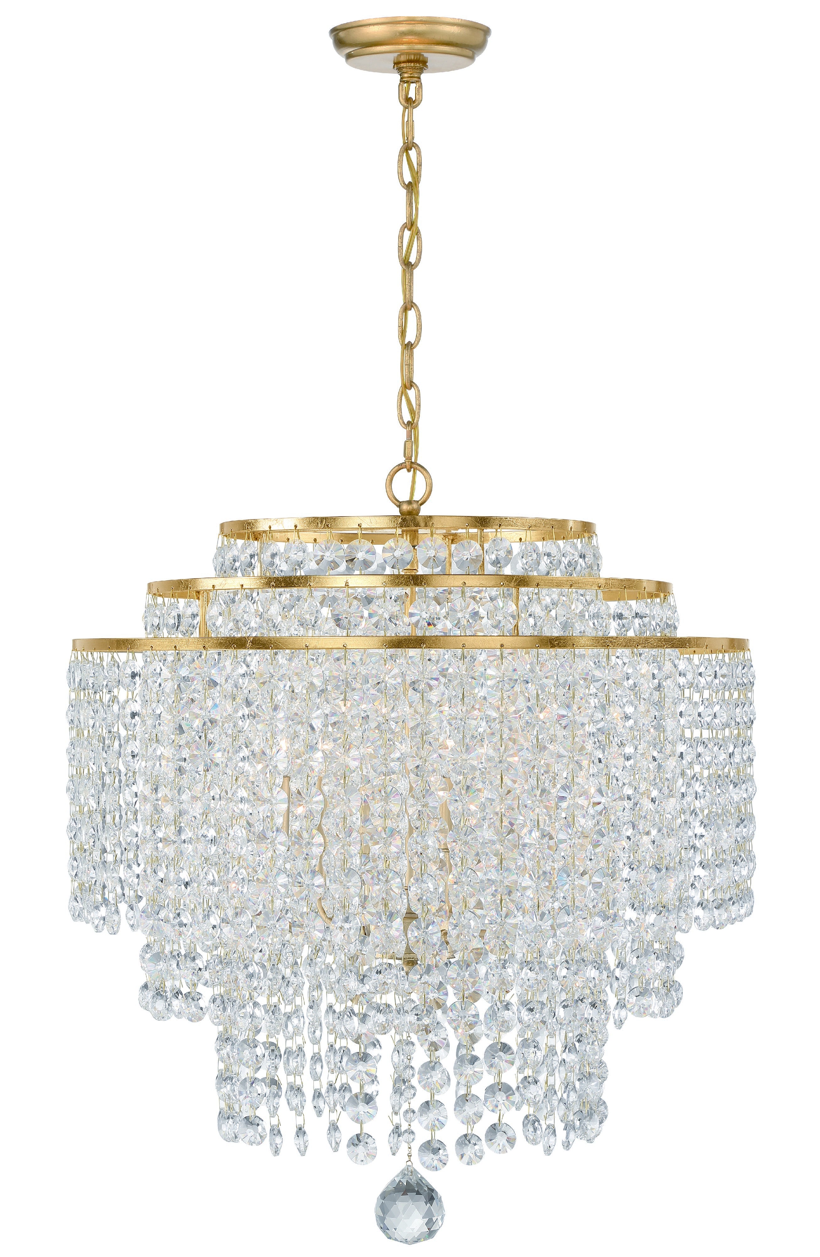 Gabrielle 22'' Antique Gold Chandelier