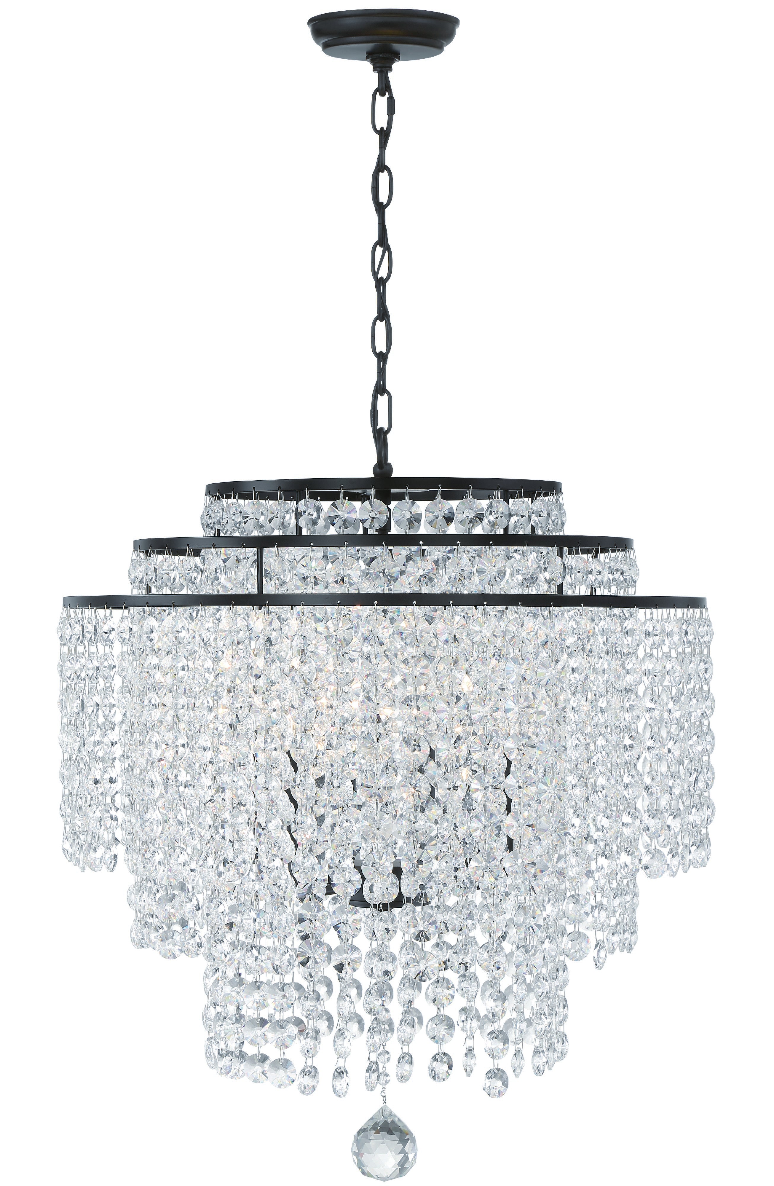 Gabrielle 22'' Matte Black Chandelier