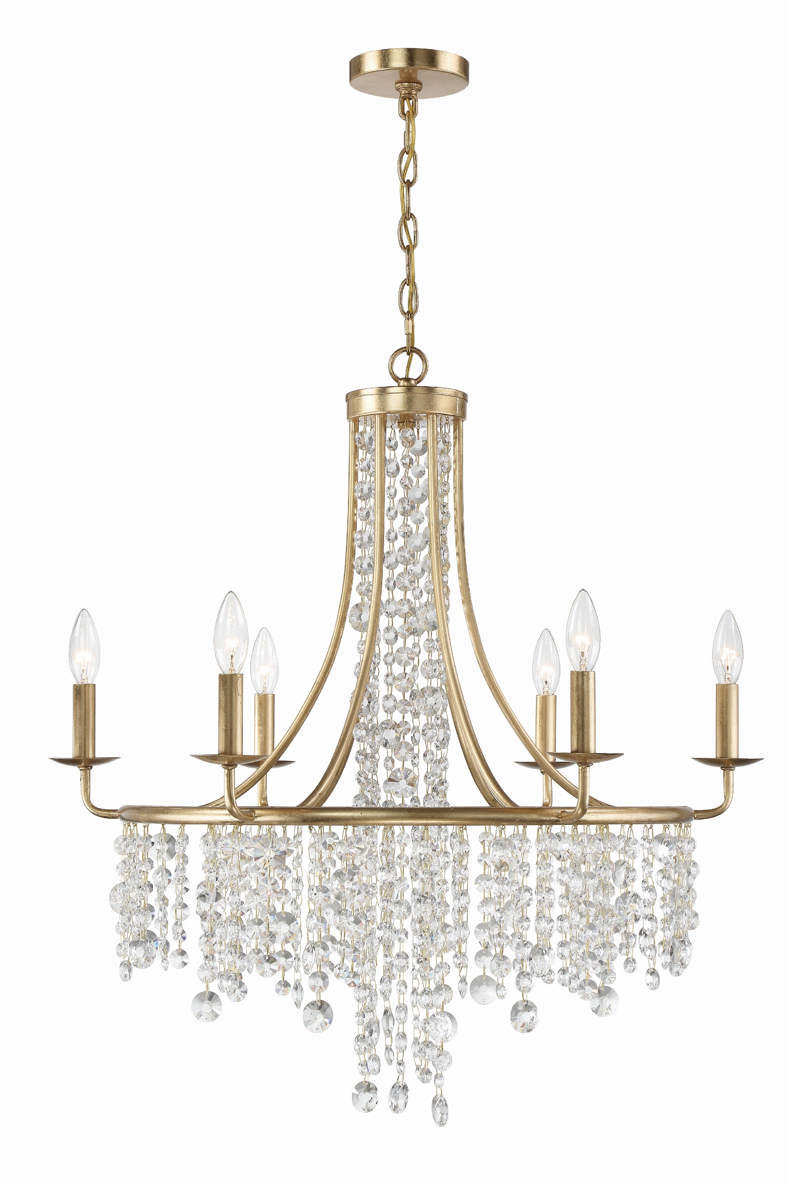 Gabrielle 28'' Antique Gold Chandelier