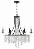 Gabrielle 28'' Matte Black Chandelier