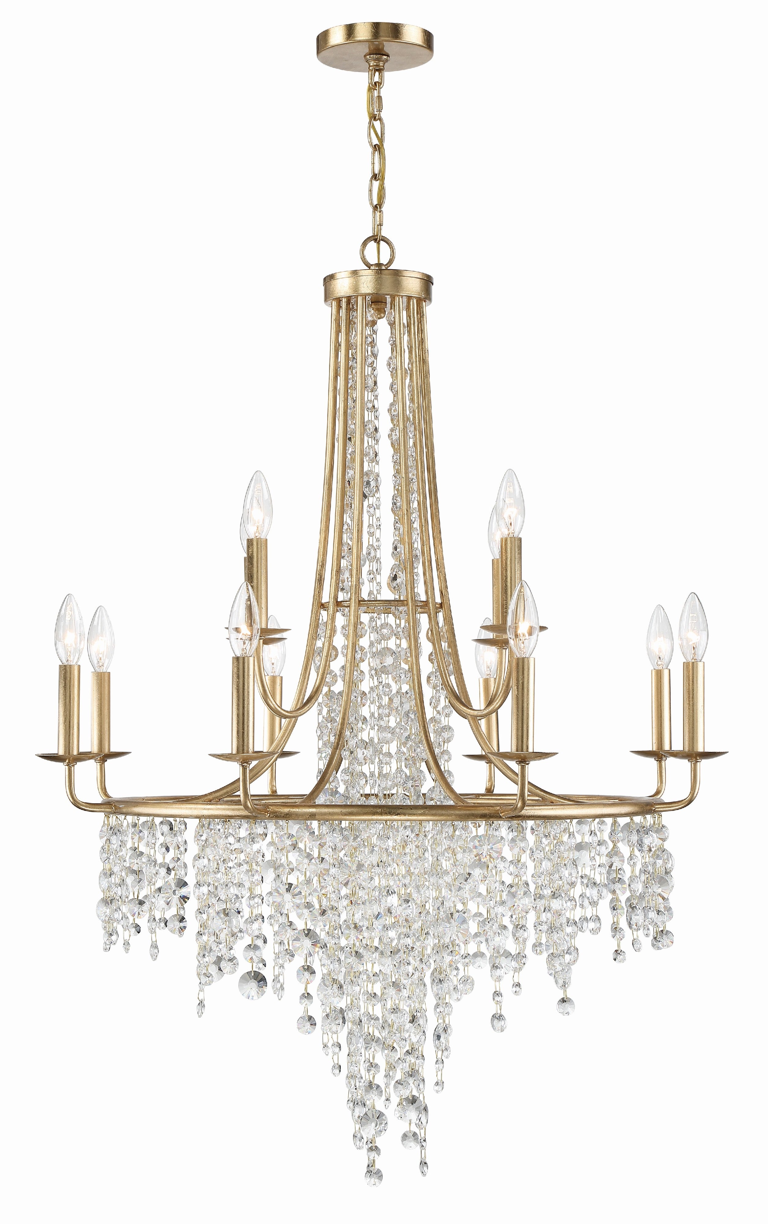 Gabrielle 30'' Antique Gold Chandelier