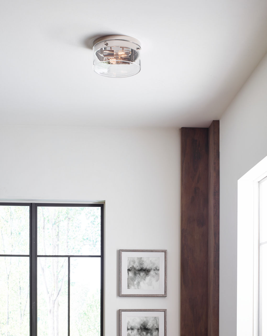 Garrett Large Flush Mount | Polished Nickel