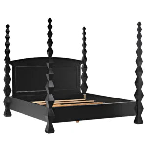 Brancusi Bed | Eastern King | Hand Rubbed Black