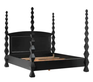 Brancusi Bed | Queen | Hand Rubbed Black