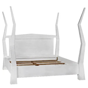 Patras Bed | Eastern King | White Wash