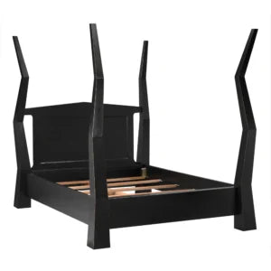 Patras Bed | Queen | Hand Rubbed Black