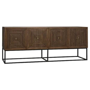 Lanon Sideboard with Iron Base | Dark Walnut