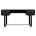 Voltes Desk | Ebony Walnut with Black Iron