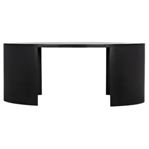Marigold Desk | Ebony Walnut with Black Iron