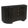 Irene Dresser | Hand Rubbed Black with Light Brown Trim