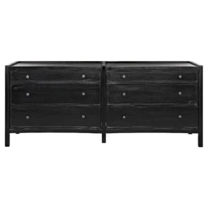 Hampton 6 Drawer Dresser | Hand Rubbed Black