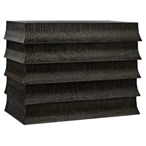 Ava Dresser | Hand Rubbed Black with Light Brown Highlights