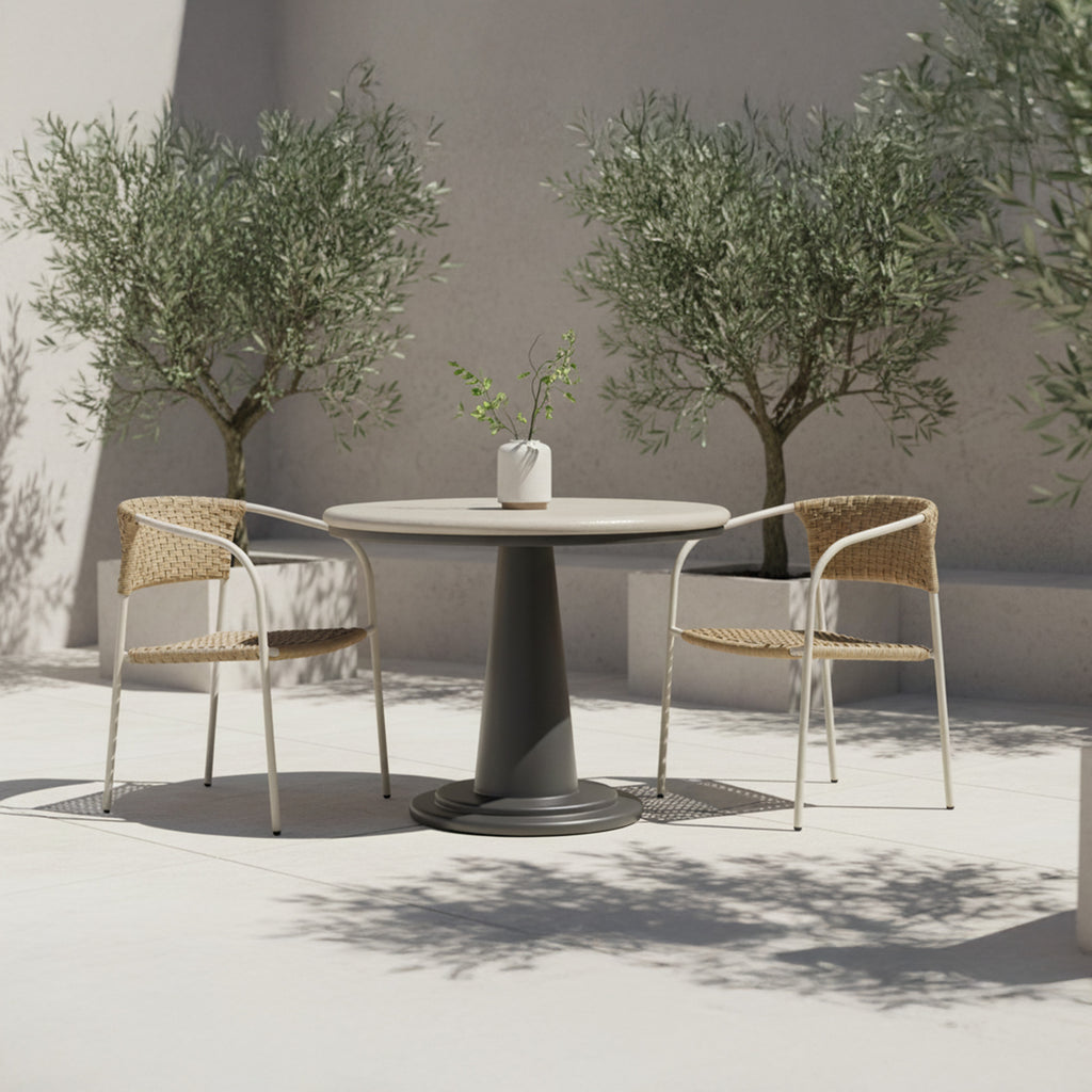 Zola Outdoor Dining Chair Natural-Set Of Two