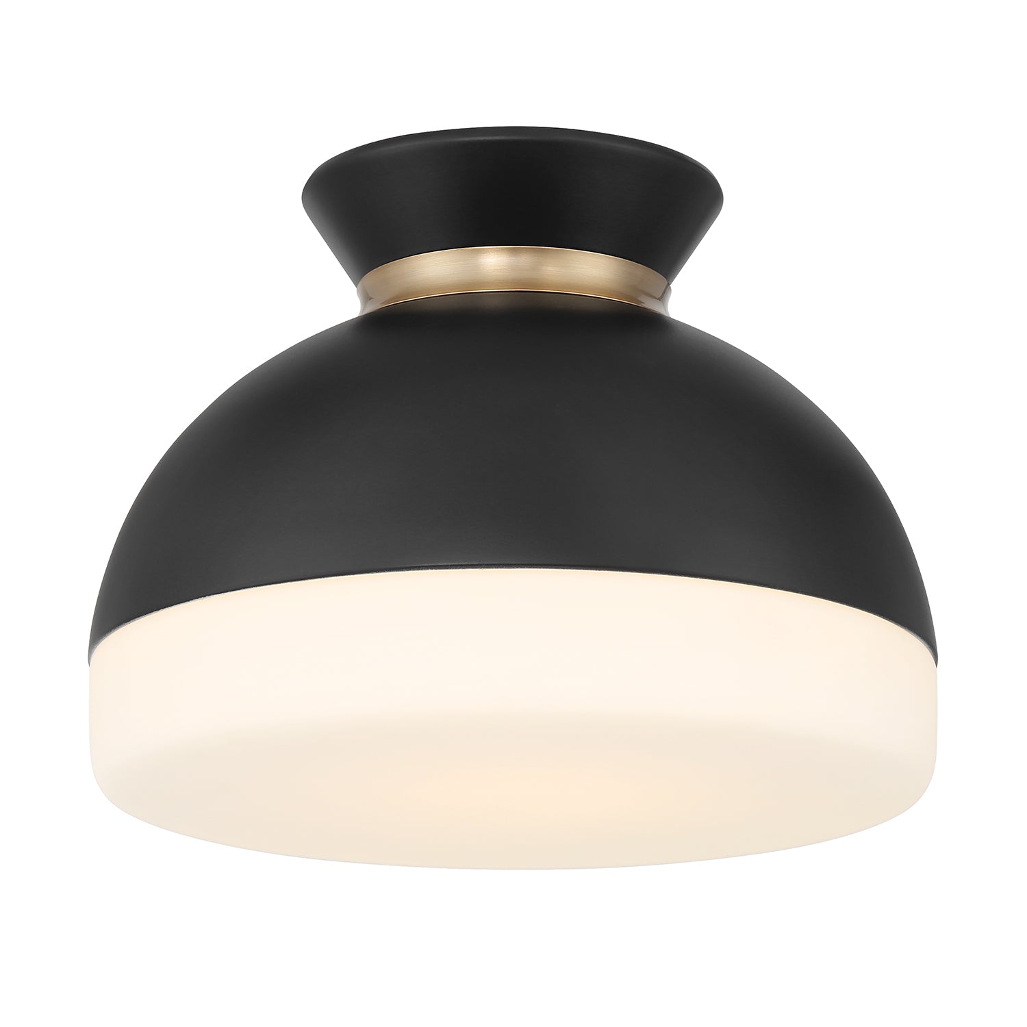 Brian Patrick Flynn Gidget 10.25'' Matte Black + Vibrant Gold Flush Mount