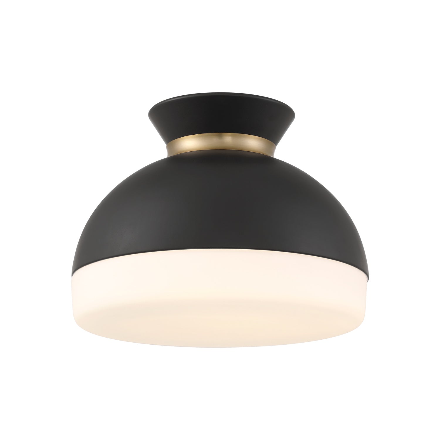 Brian Patrick Flynn Gidget 15'' Matte Black + Vibrant Gold Flush Mount