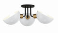 Gigi 22.75'' Black + Aged Brass Semi Flush Mount