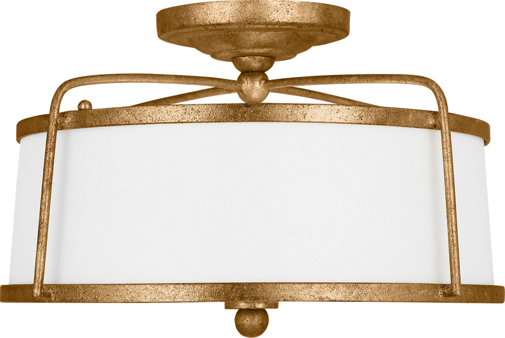 Stonington Medium Semi-Flush Mount Antique Gild