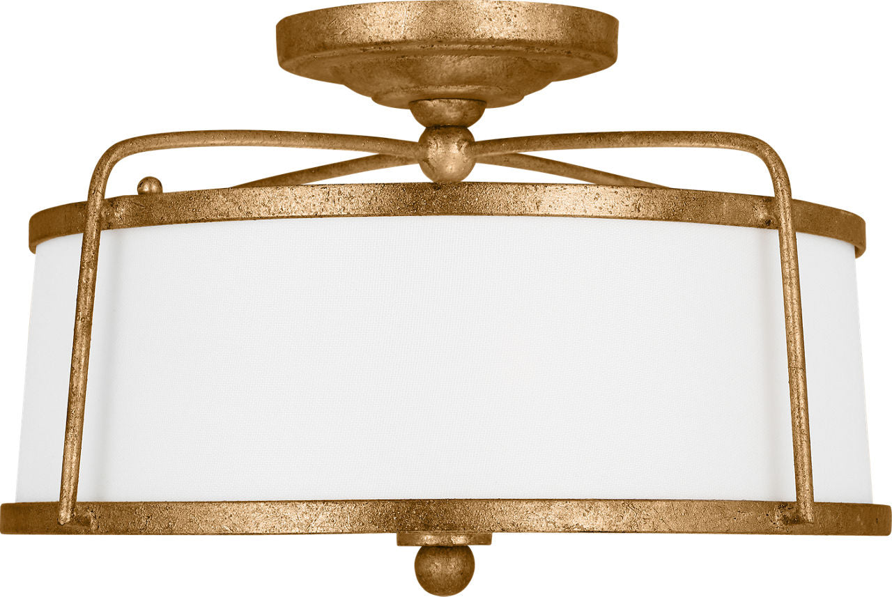 Stonington Medium Semi-Flush Mount Antique Gild