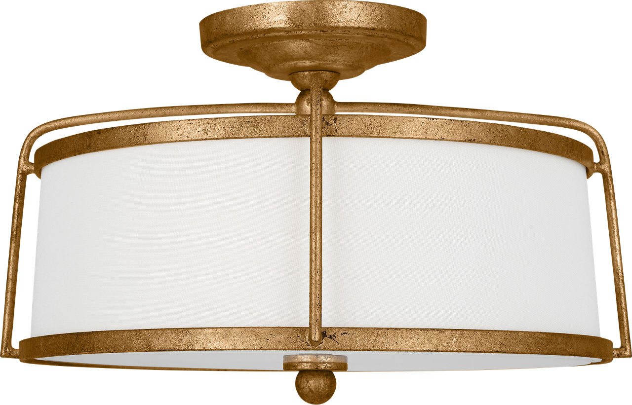 Stonington Medium Semi-Flush Mount Antique Gild