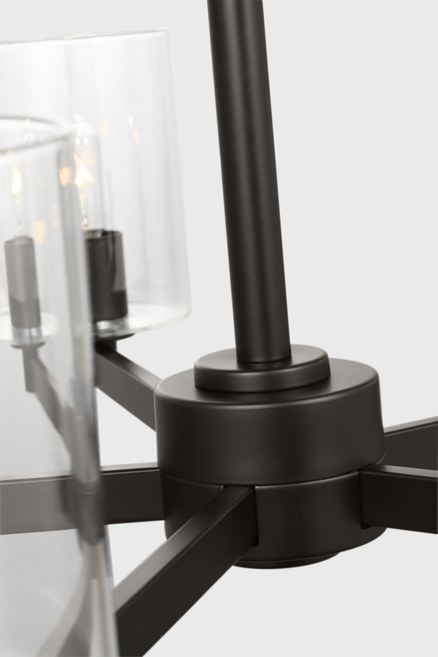 Fullton 5-Light Chandelier | Midnight Black | Clear Glass Bulb(s) Not Included