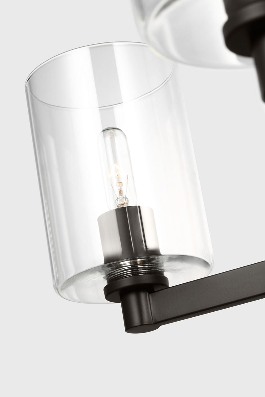 Fullton 5-Light Chandelier | Midnight Black | Clear Glass Bulb(s) Not Included