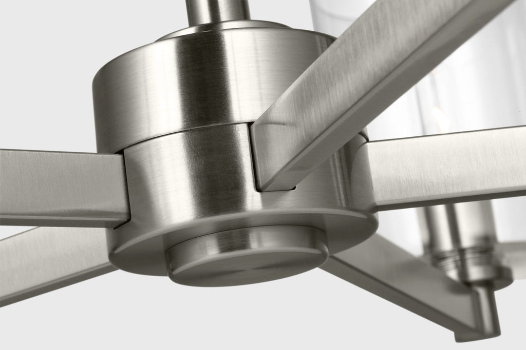 Fullton 5-Light Chandelier | Brushed Nickel | Clear Glass Bulb(s) Not Included