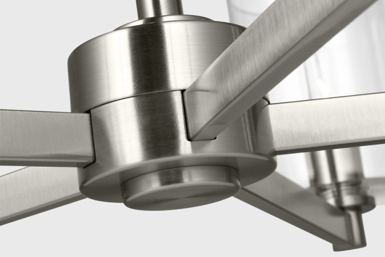 Fullton 5-Light Chandelier | Brushed Nickel | Clear Glass Bulb(s) Not Included