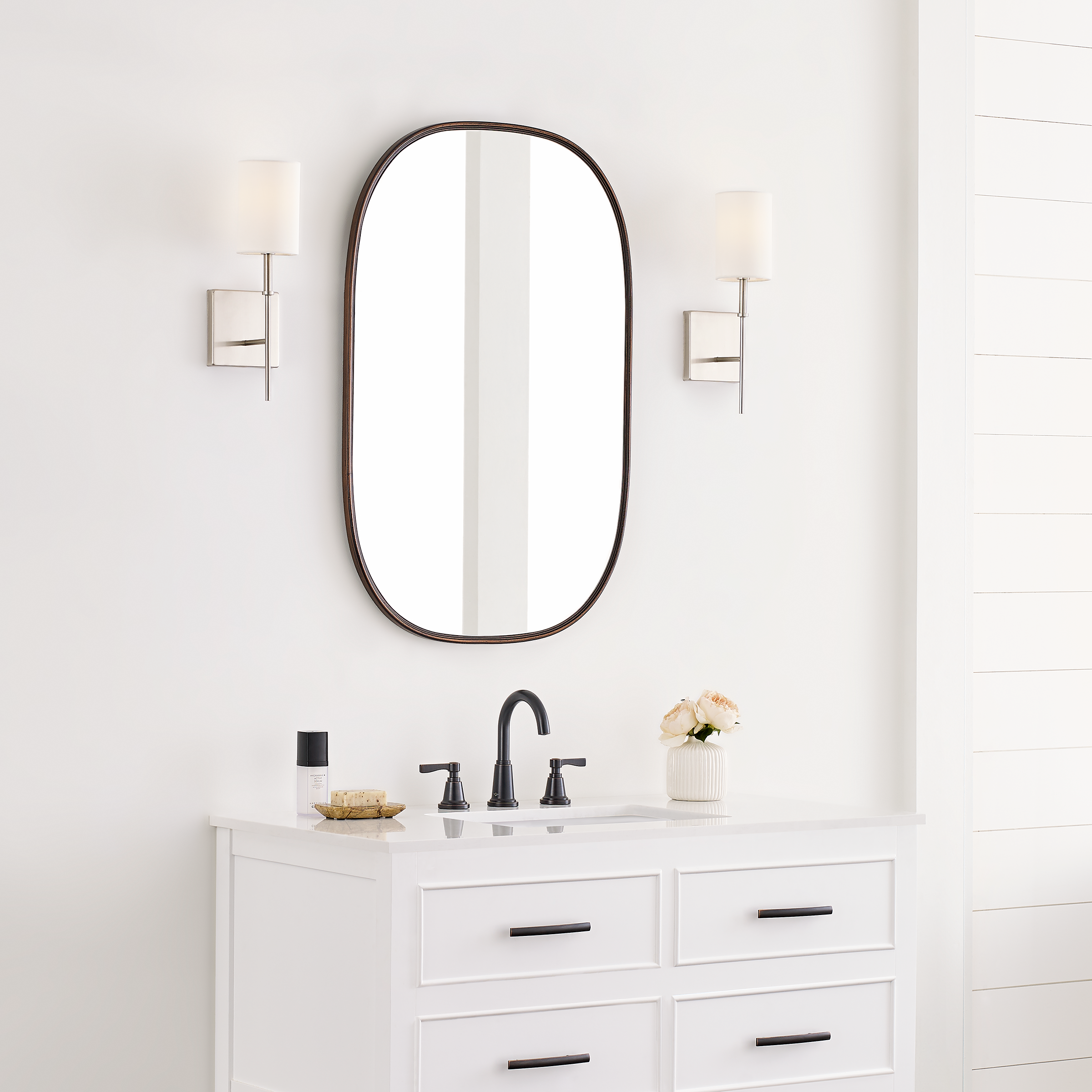 Foxdale 1-Light Sconce | Brushed Nickel