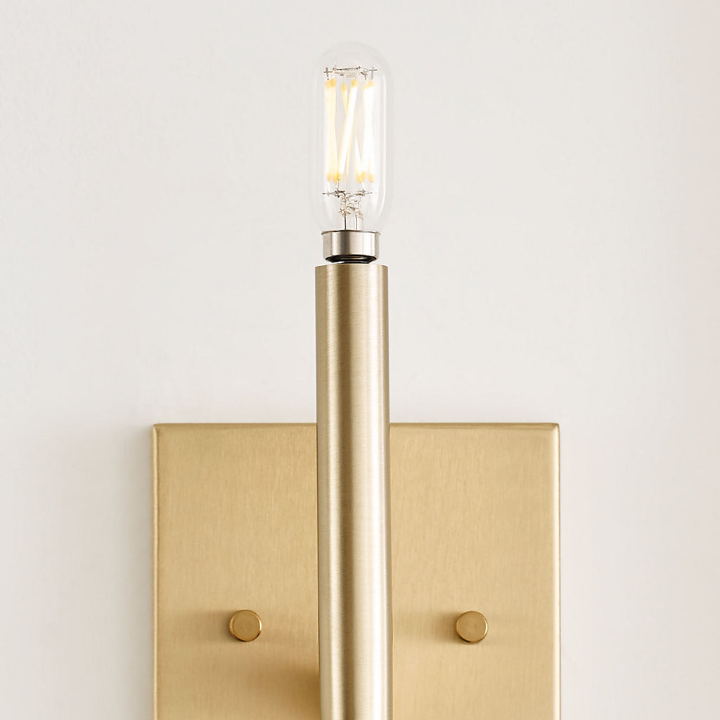 Vector One Light Wall / Bath Sconce Satin Brass