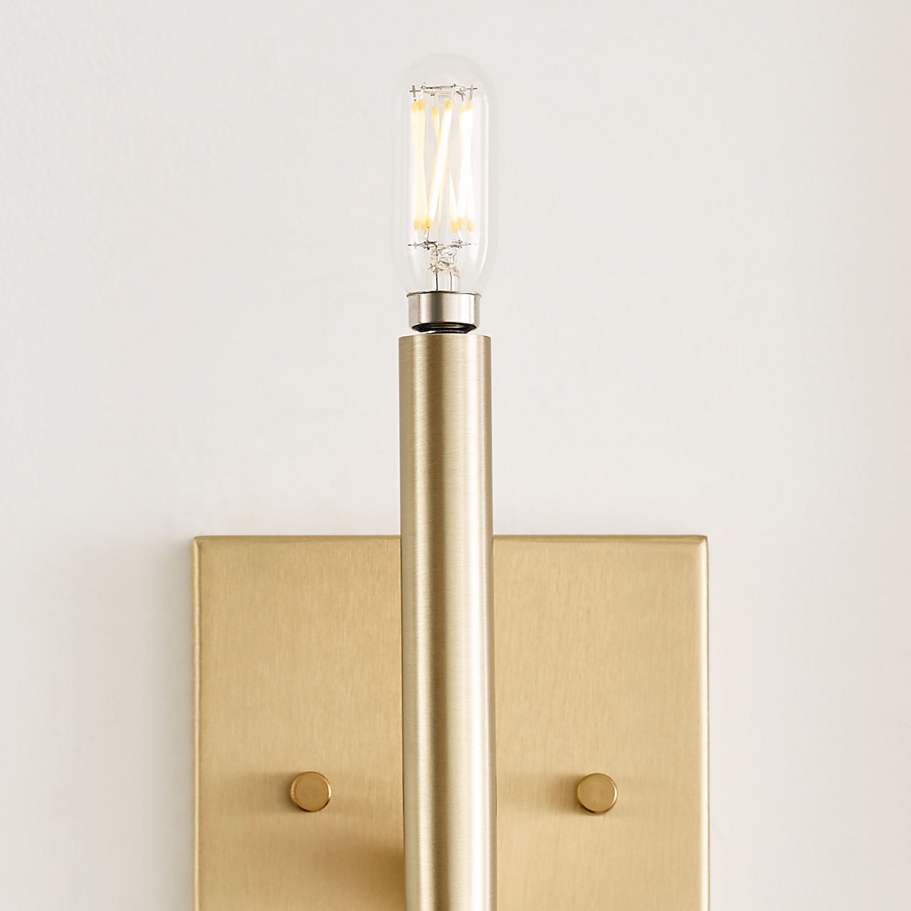 Vector One Light Wall / Bath Sconce Satin Brass