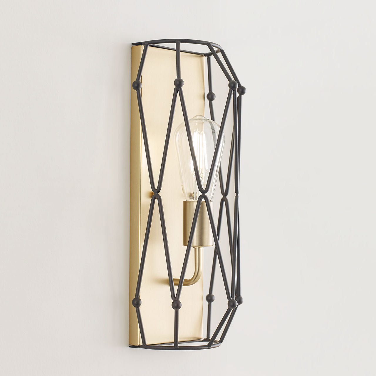 Zarra One Light Wall / Bath Sconce Satin Brass