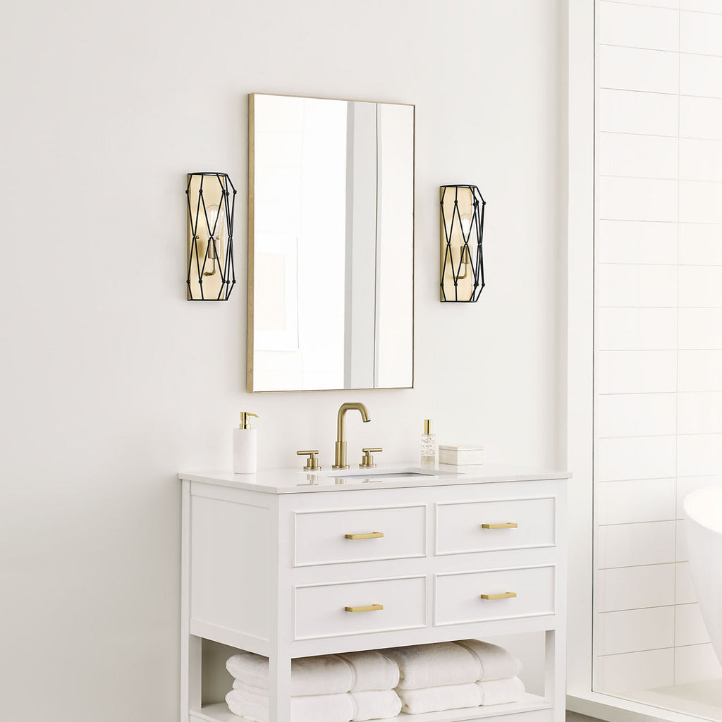 Zarra One Light Wall / Bath Sconce Satin Brass