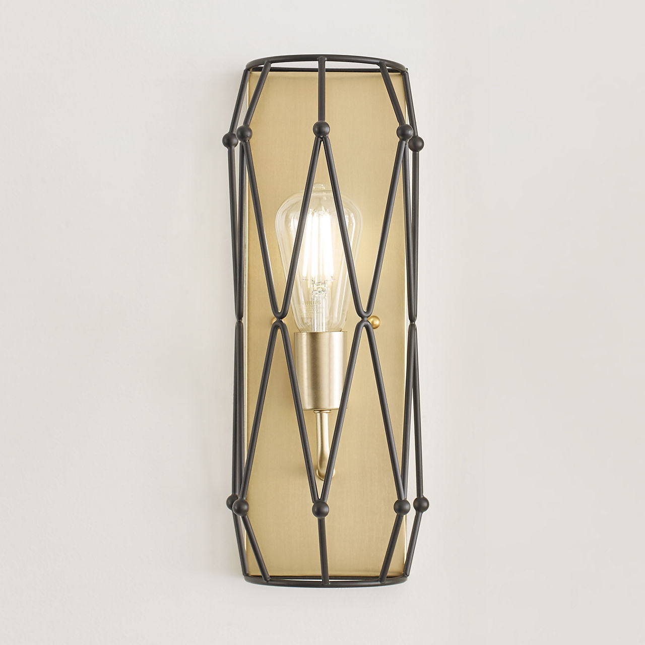 Zarra One Light Wall / Bath Sconce Satin Brass