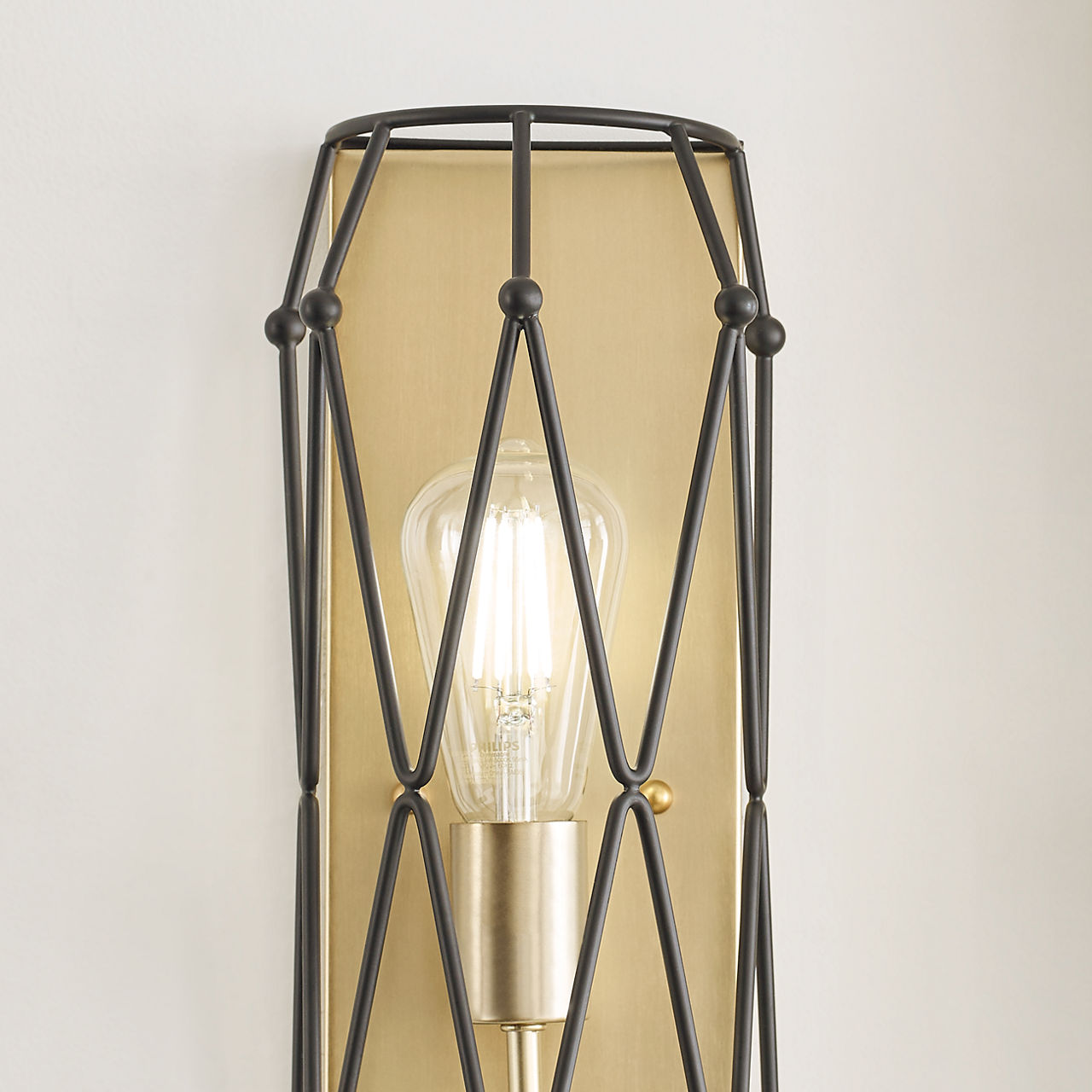 Zarra One Light Wall / Bath Sconce Satin Brass
