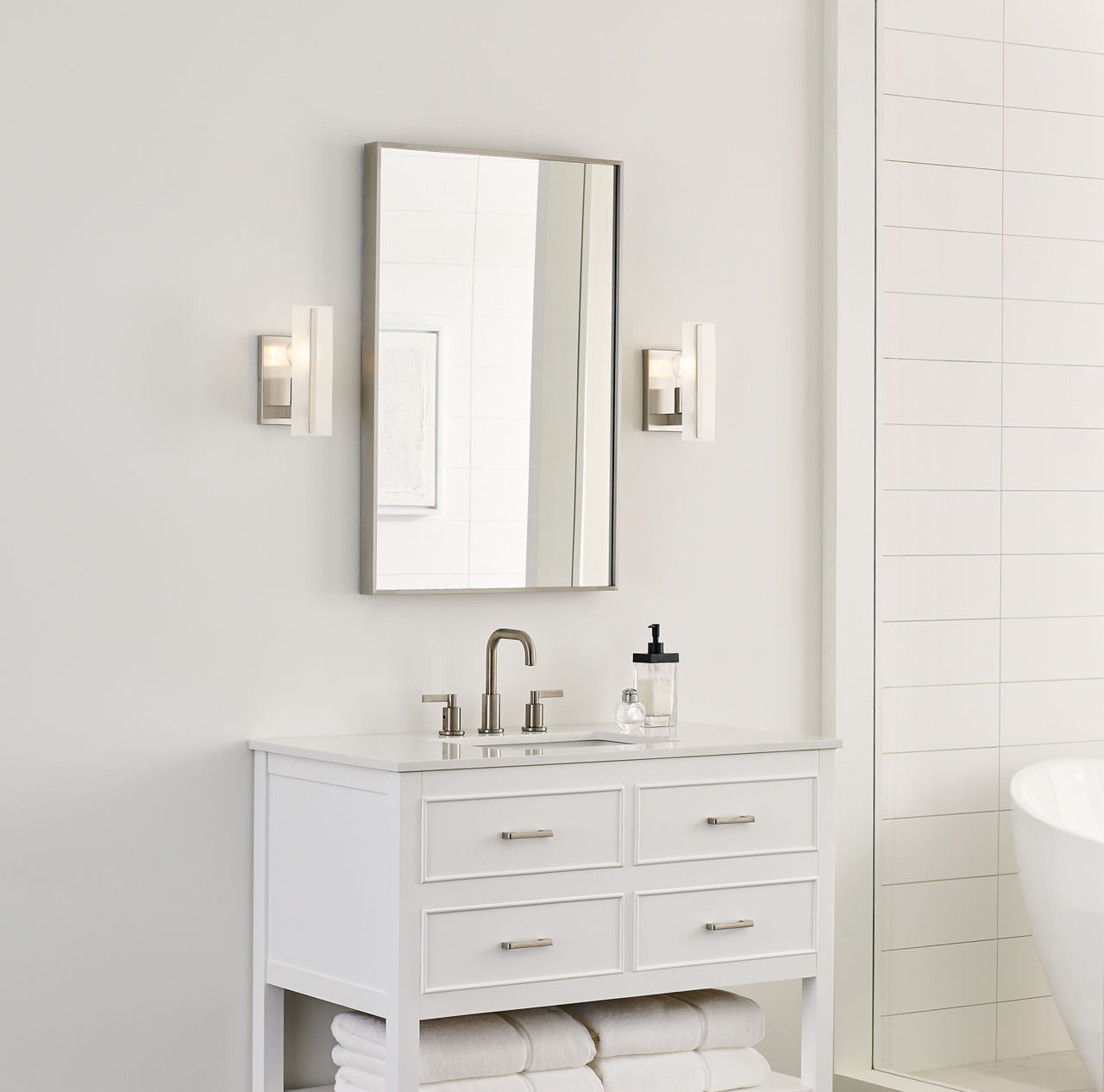 Dex One Light Wall / Bath Sconce Brushed Nickel