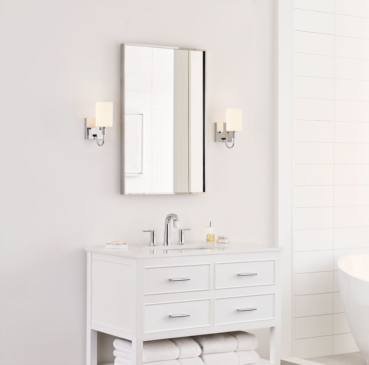 Oak Moore One Light Wall / Bath Sconce Chrome