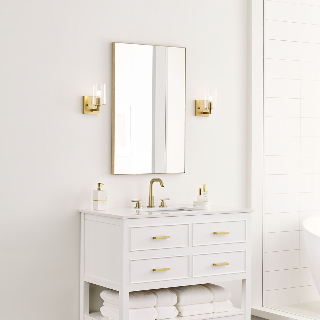 Fullton One Light Wall / Bath Sconce Satin Brass