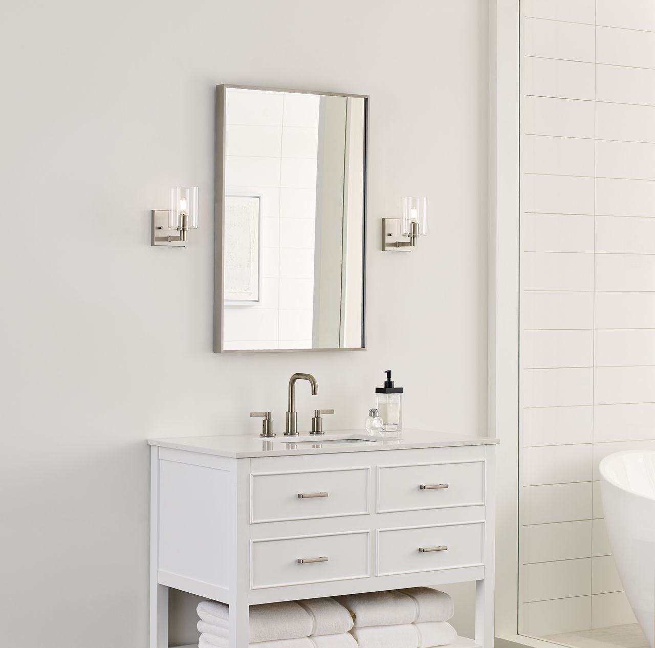 Fullton One Light Wall / Bath Sconce Brushed Nickel
