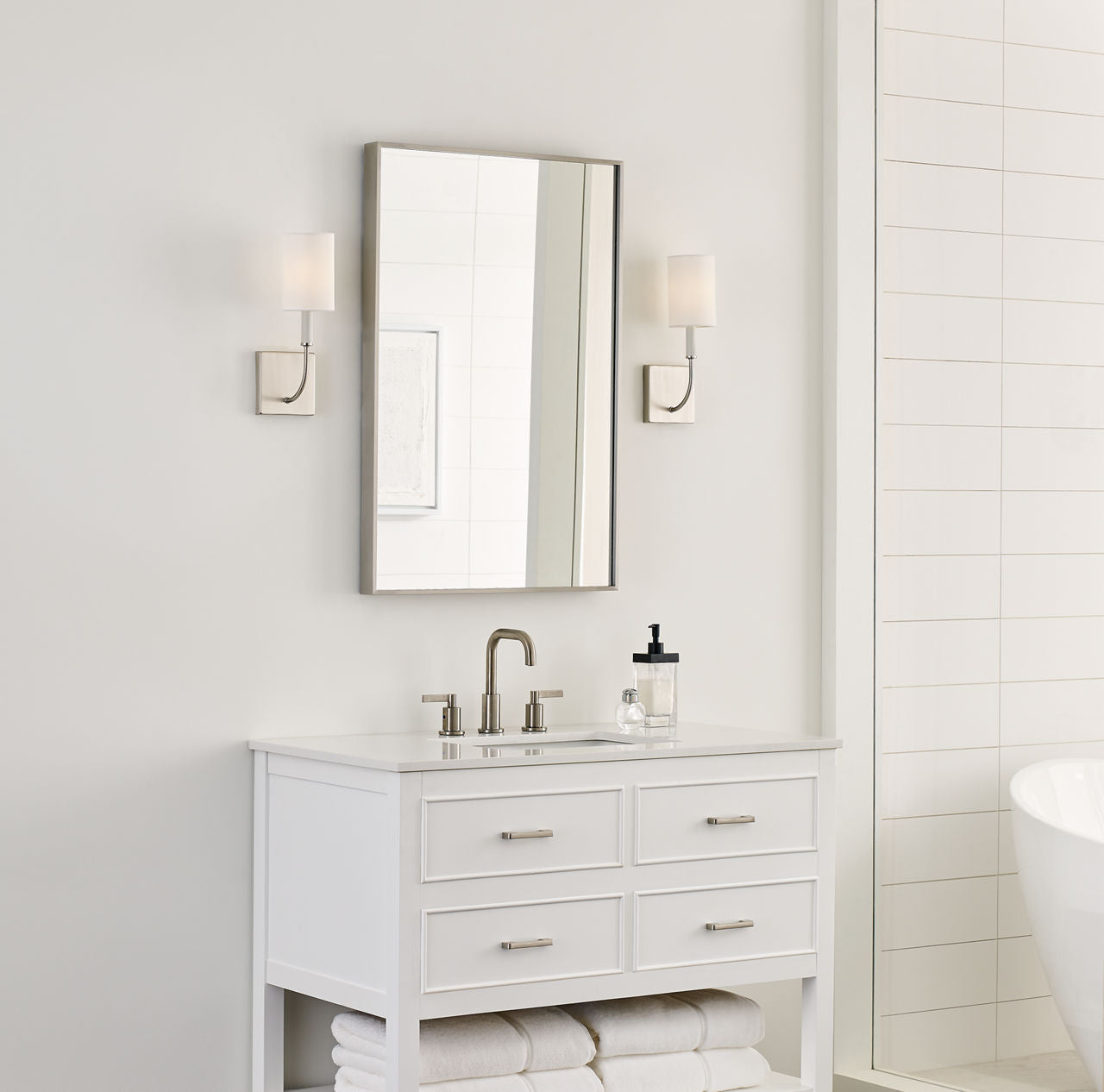 Greenwich 1-Light Sconce | Brushed Nickel Bulb(s) Not Included