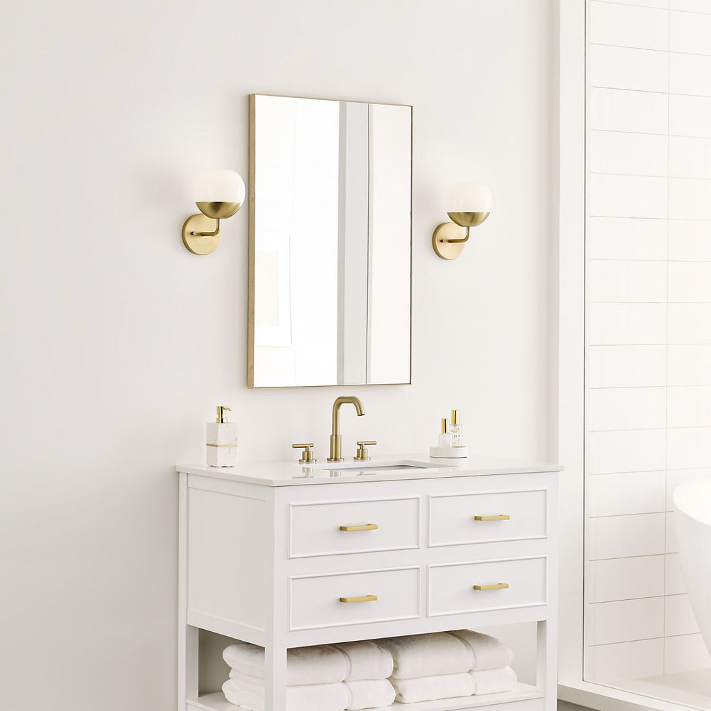 Alvin One Light Wall / Bath Sconce Satin Brass