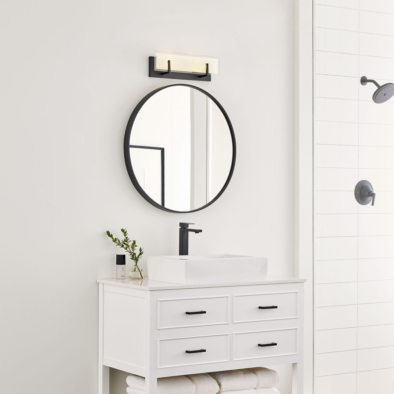 Syll Two Light Wall / Bath Sconce | Midnight Black
