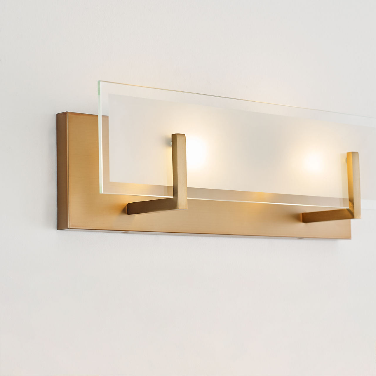 Syll Two Light Wall / Bath Sconce | Satin Brass
