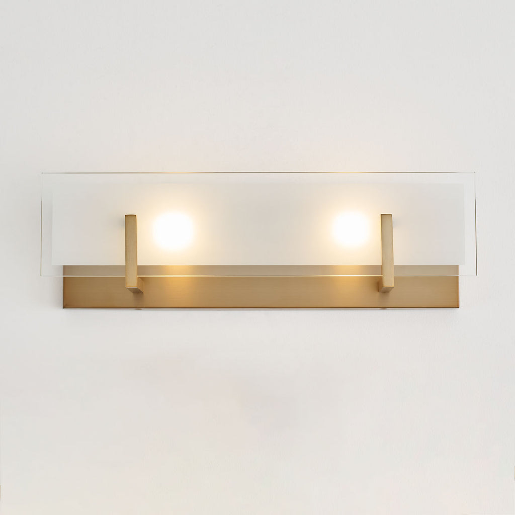 Syll Two Light Wall / Bath Sconce | Satin Brass