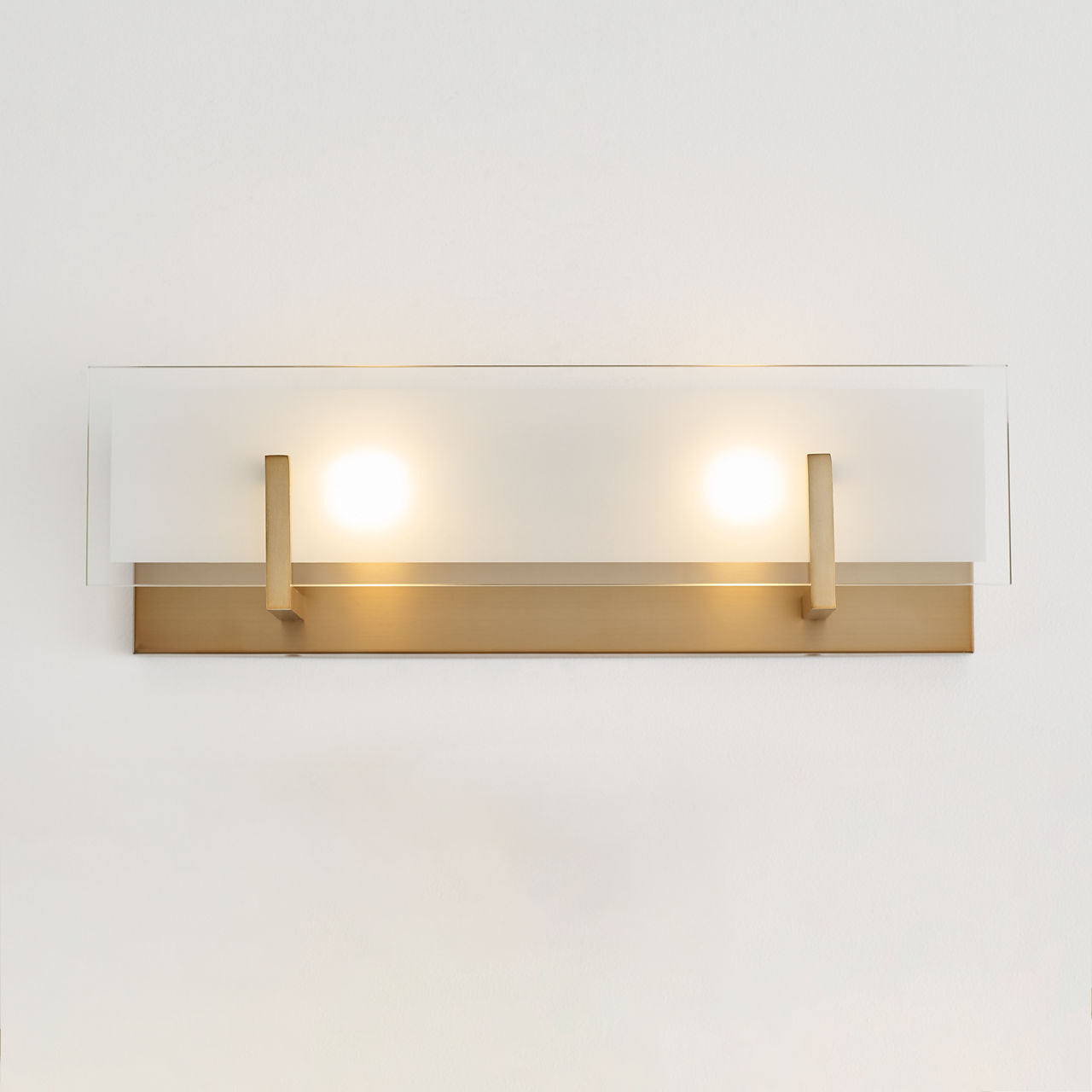 Syll Two Light Wall / Bath Sconce | Satin Brass