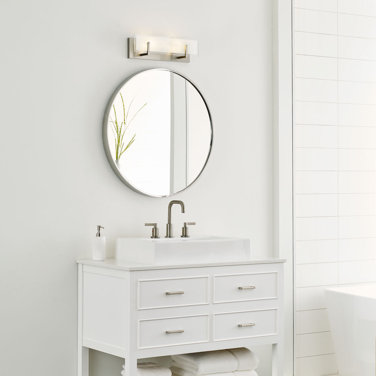 Syll Two Light Wall / Bath Sconce | Brushed Nickel
